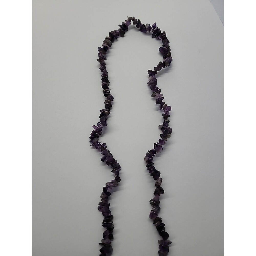 Vintage Premier Designs Purple Stone Chips Beaded Necklace Flapper Opera Jewelry - Picture 15 of 15